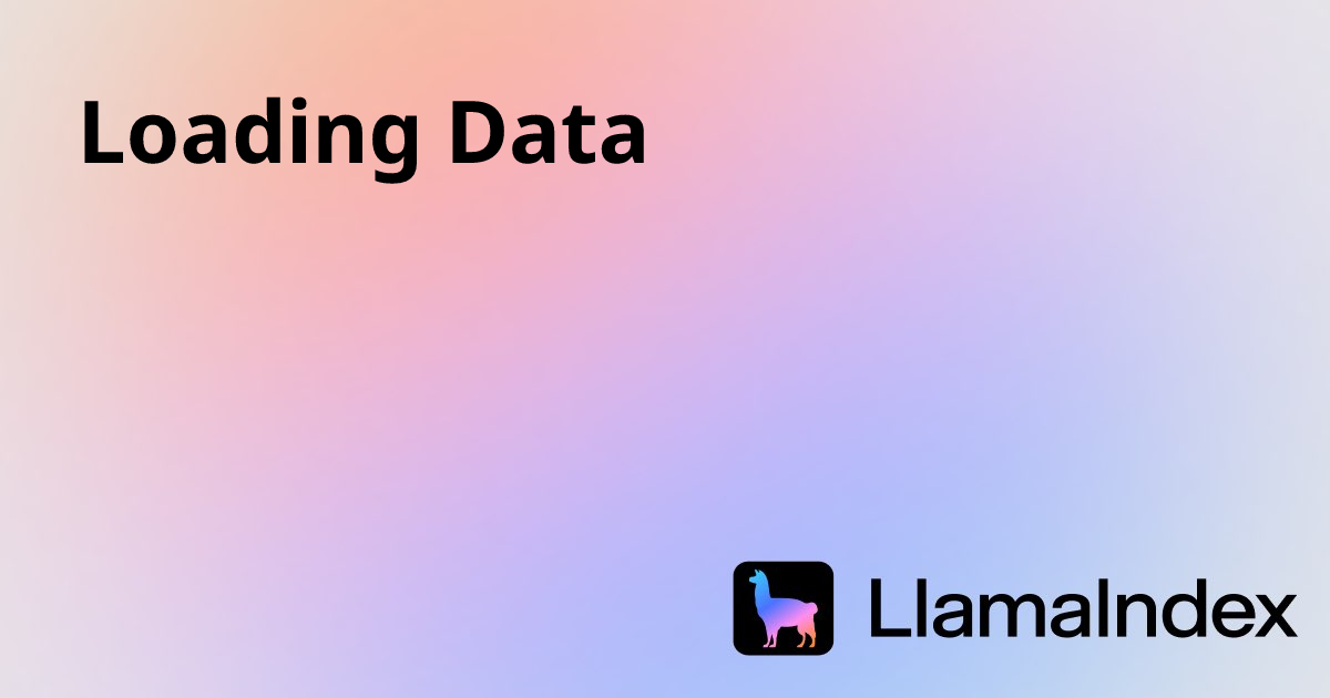 Loading Data | Developer Documentation