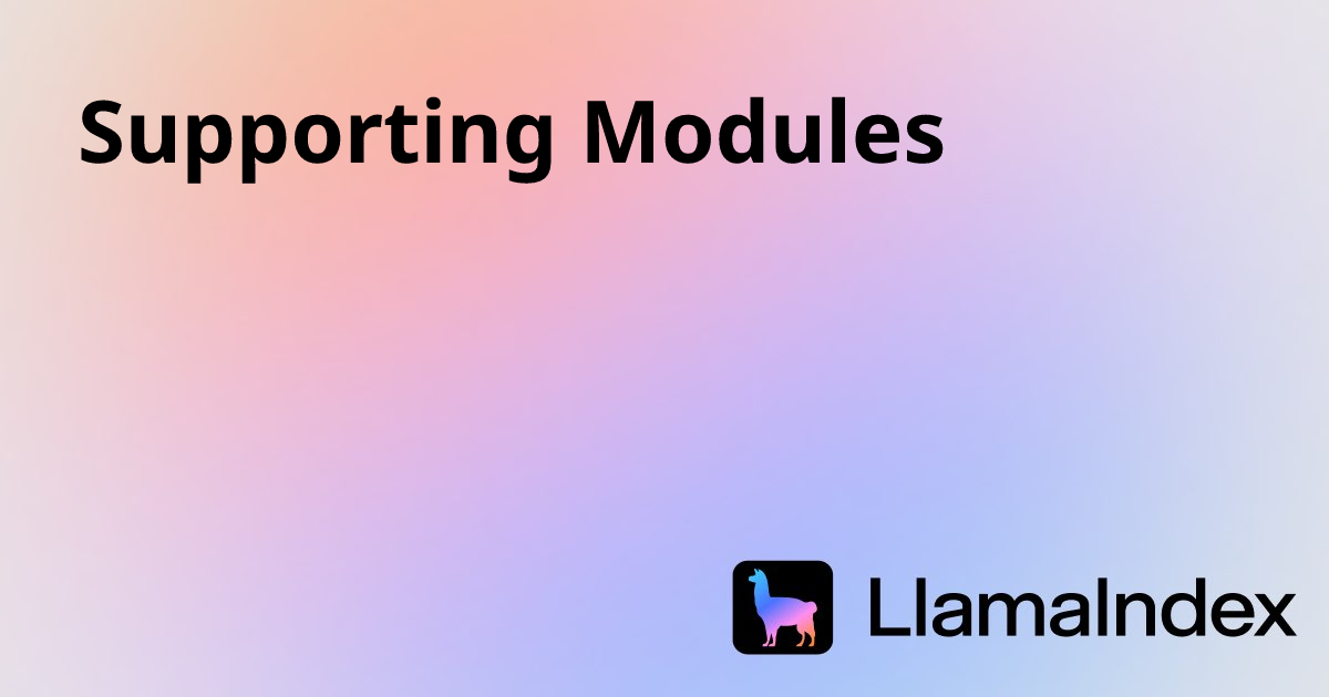 Supporting Modules | Developer Documentation