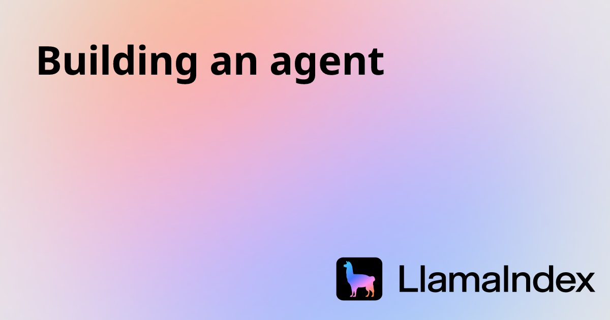 Building an agent | Developer Documentation