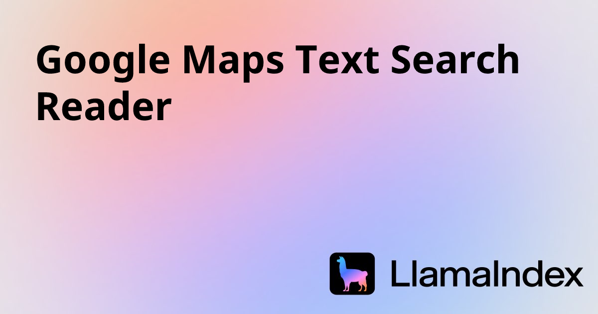 Google Maps Text Search Reader | Developer Documentation