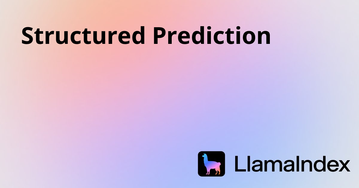 Structured Prediction | Developer Documentation