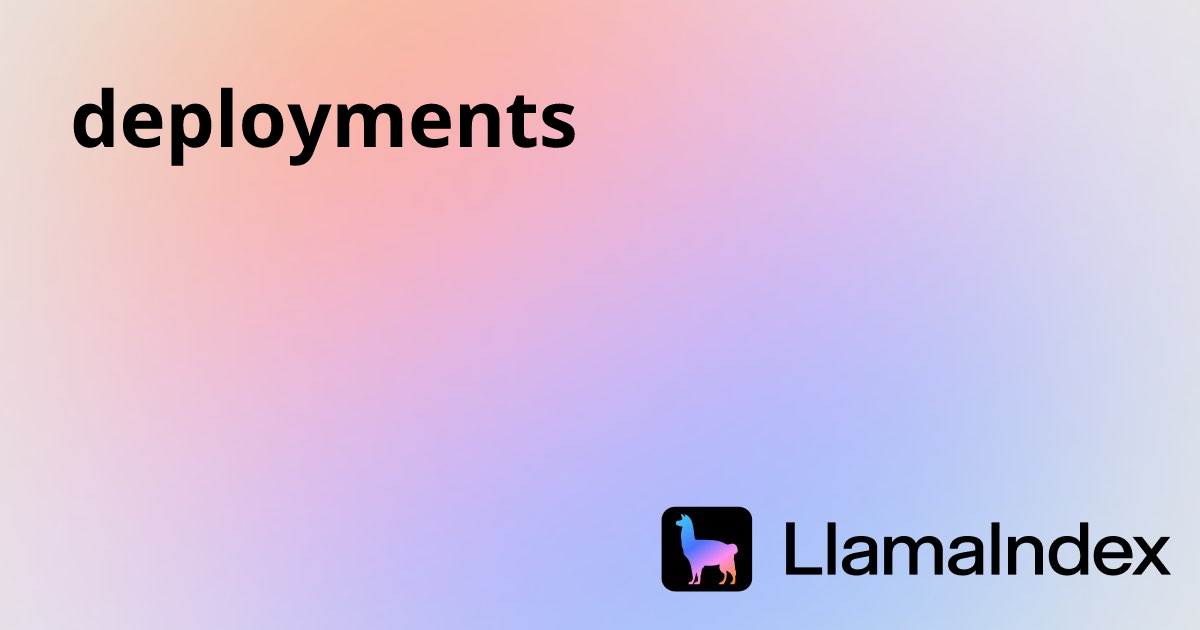 deployments | Developer Documentation