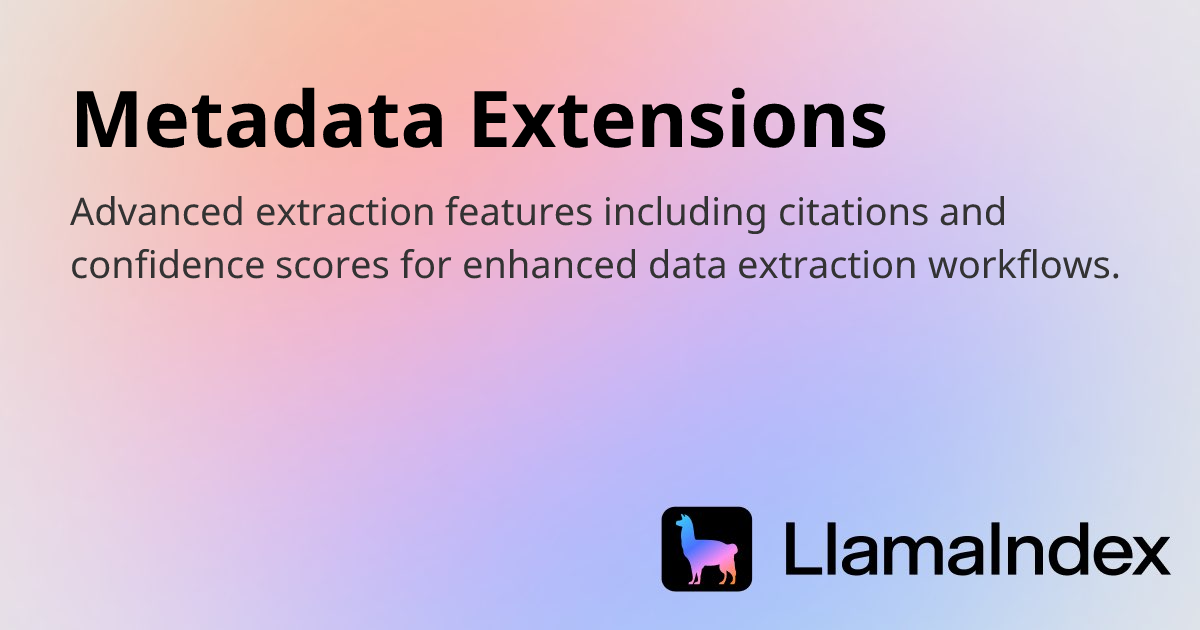 Metadata Extensions | Developer Documentation