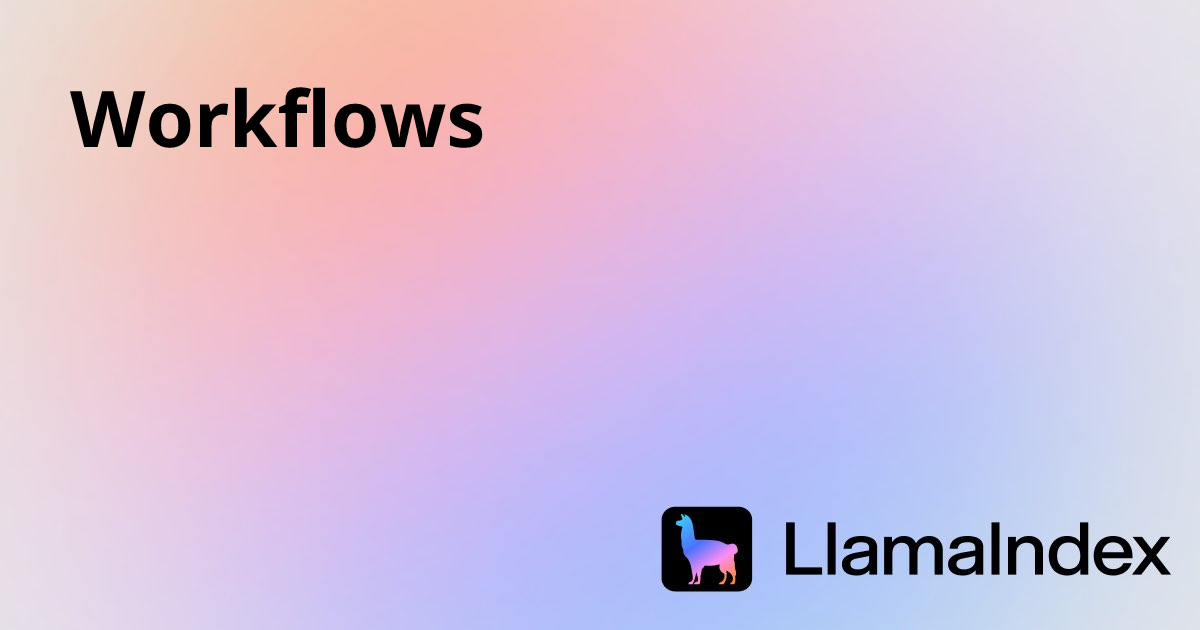 Workflows | Developer Documentation
