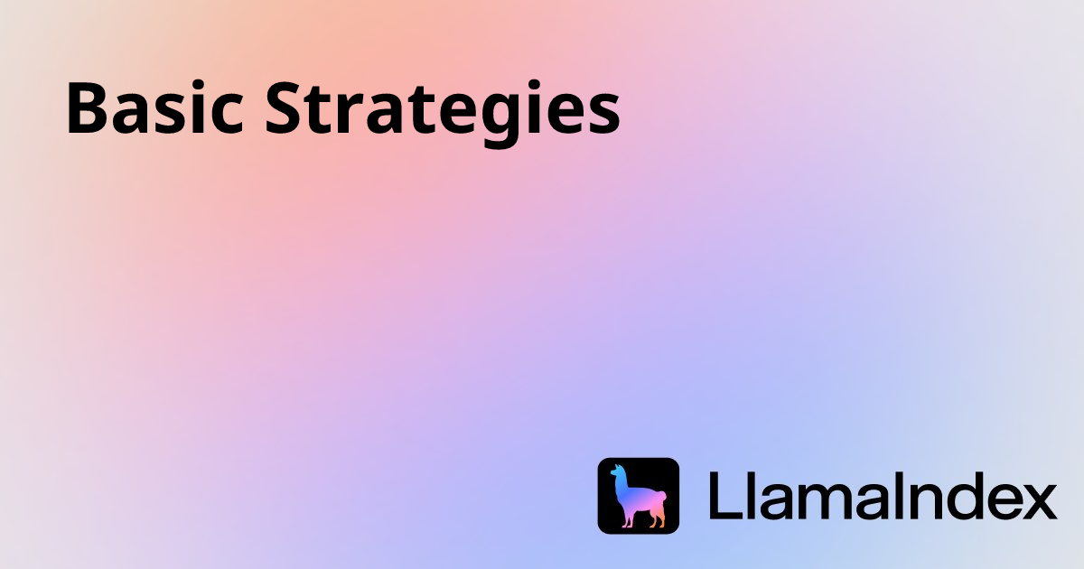 Basic Strategies | Developer Documentation