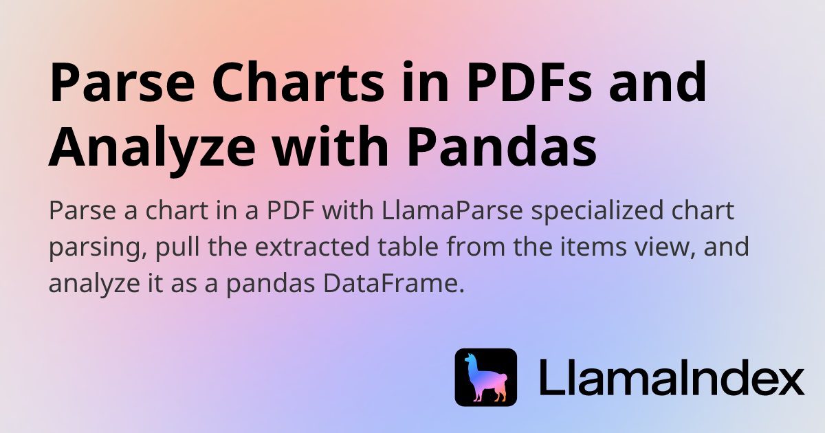 Parse Charts in PDFs and Analyze with Pandas | Developer Documentation
