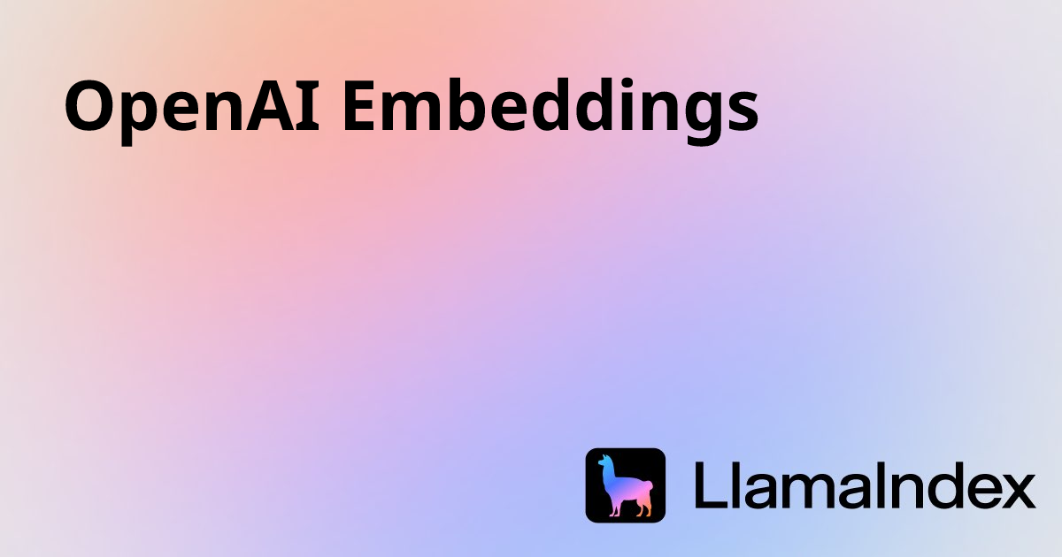 OpenAI Embeddings | Developer Documentation