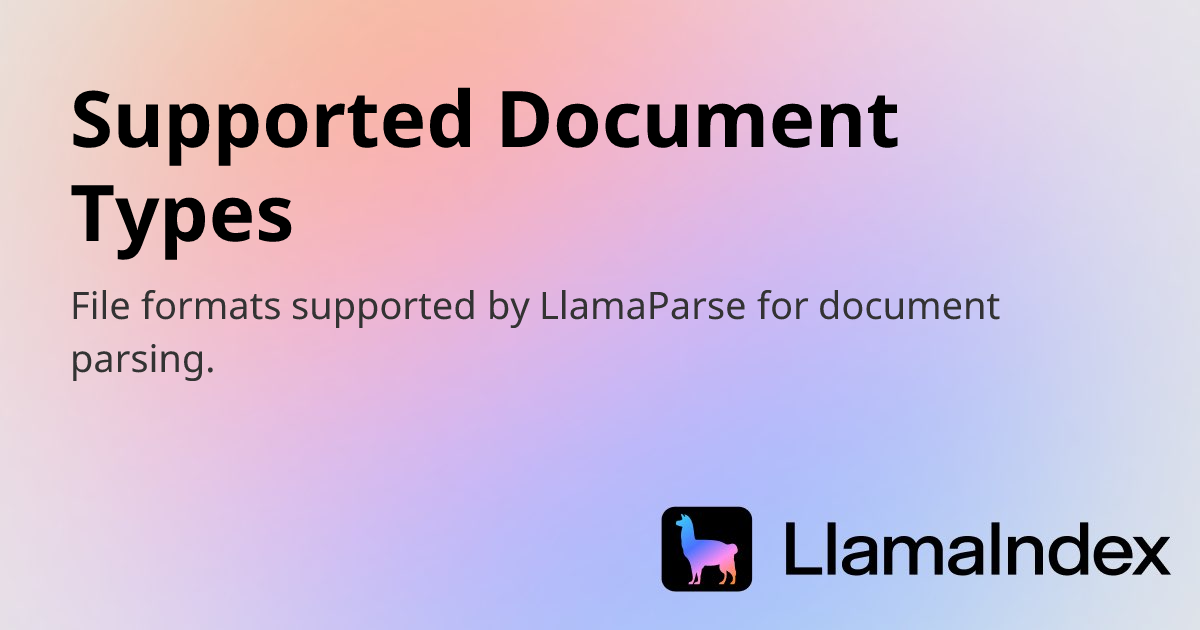Supported Document Types | Developer Documentation