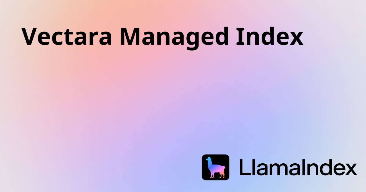 Vectara Managed Index | Developer Documentation