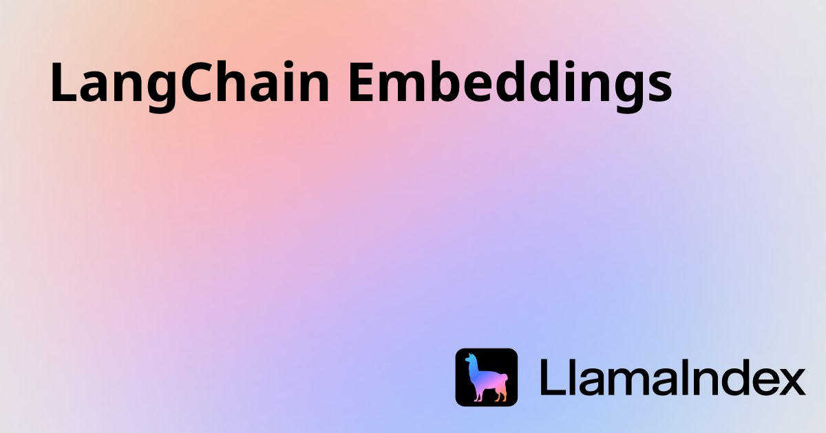 LangChain Embeddings | Developer Documentation